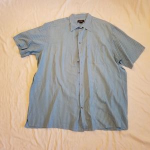 3/$15 Canyon Ridge 3XLT Blue Striped Button Up